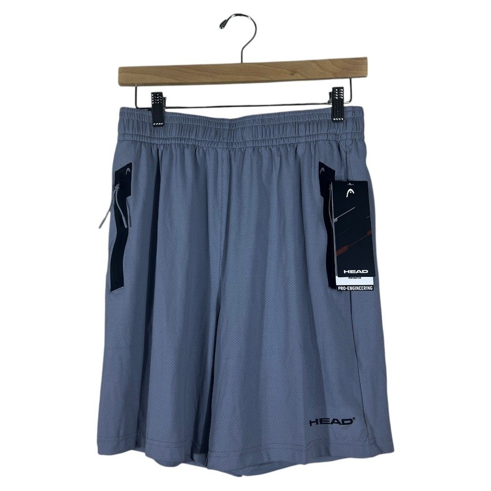 NWT HEAD Pro-Engineering Solid Athletic Shorts Gray Gym Performance Size S